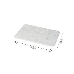 Showerdrape Clover White Memory Foam Bath Mat 800 x 500mm - thumbnail 2