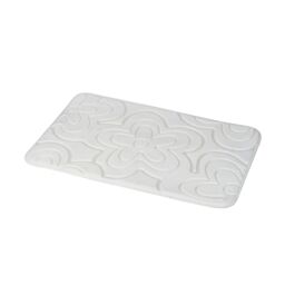 Showerdrape Clover White Memory Foam Bath Mat 800 x 500mm - thumbnail 3