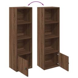 Berkfield Home Durable Bookcase Brown Oak 31x24x102 cm Engineered Wood - Size: 31 x 24 x 102 cm - thumbnail 8