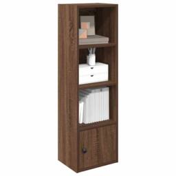 Berkfield Home Durable Bookcase Brown Oak 31x24x102 cm Engineered Wood - Size: 31 x 24 x 102 cm - thumbnail 2