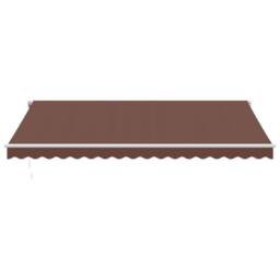 Berkfield Home Manual Retractable Awning with LED Brown 500x300 cm - thumbnail 4