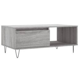 Berkfield Home Modern Coffee Table Grey Sonoma 90x50x36.5 cm Engineered Wood - thumbnail 3