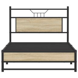 Berkfield Home Bed Frame without Mattress Sonoma Oak 107x203 cm Engineered Wood in Brown - thumbnail 6