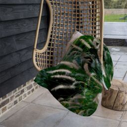 Benjamin Tate Design decorative cat tail grass growing along a walkway Designer Blanket in Natural - Size: 120 cm x 150 cm - thumbnail 3