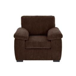 SquareBoxx Capri Jumbo Cord Fabric Sofa in Chocolate - thumbnail 2