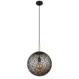 Netlighting Fitz 35cm Globe Pendant Ceiling Light Matt Black 1x E27 - thumbnail 2