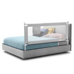 Costway 175CM Infant Bed Rail Adjustable Height Rail Guard Security Guardrail in Grey - thumbnail 3