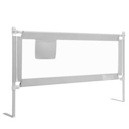 Costway 175CM Infant Bed Rail Adjustable Height Rail Guard Security Guardrail in Grey - thumbnail 9