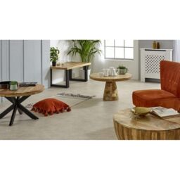 Indian Hub Surrey Coffee Table - Solid Mango Wood/Metal - L60 x W115 x H45 cm in Brown - thumbnail 5