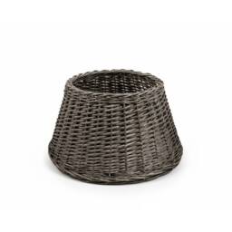 Pegdev Wicker Christmas Tree Skirt Rattan Base Cover Large Stylish Collar in Brown