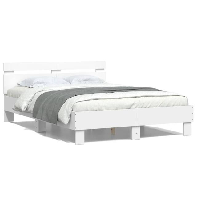 Berkfield Home Bed Frame without Mattress White 120x200 cm - Size: Small Double - image 1