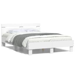 Berkfield Home Bed Frame without Mattress White 120x200 cm - Size: Small Double - thumbnail 1