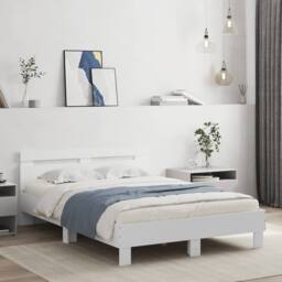 Berkfield Home Bed Frame without Mattress White 120x200 cm - Size: Small Double - thumbnail 2