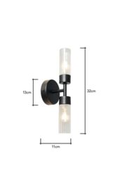 BHS Lighting Kier Black Bathroom Gallery Wall Light - thumbnail 5