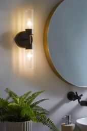 BHS Lighting Kier Black Bathroom Gallery Wall Light - thumbnail 4