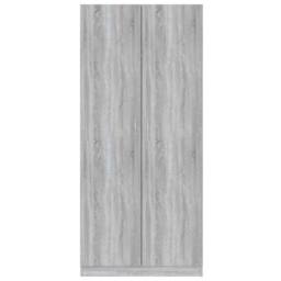 Berkfield Home Wardrobe Grey Sonoma 90x50x200 cm Engineered Wood - Size: 90 x 50 x 200 cm - thumbnail 1