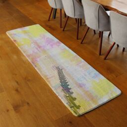 Benjamin Tate Design Colourful Beach Runner Rug in Natural - Size: 67 cm x 230 cm - thumbnail 2