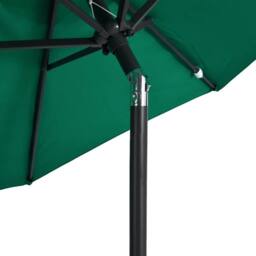 Berkfield Home Garden Parasol with Steel Pole Green 225x225x212 cm - Size: 225 x 225 x 212 cm - thumbnail 7