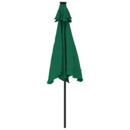Berkfield Home Garden Parasol with Steel Pole Green 225x225x212 cm - Size: 225 x 225 x 212 cm - thumbnail 6