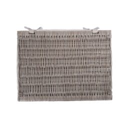 Red Hamper Wicker Antique Wash Cotton Lined Storage Basket in Brown - Size: Large - thumbnail 3