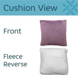 Duncan Stewart Personalised Sherpa Style Cushion in Lavender - Size: 45 cm x 45 cm - thumbnail 3