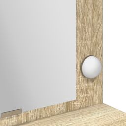 Berkfield Home Dressing Table with LED Lights - Sonoma Oak, 100x41x135 cm in Brown - Size: 100 x 41 x 135 cm - thumbnail 8