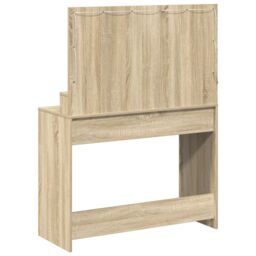 Berkfield Home Dressing Table with LED Lights - Sonoma Oak, 100x41x135 cm in Brown - Size: 100 x 41 x 135 cm - thumbnail 6