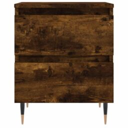 Berkfield Home Bedside Cabinet Smoked Oak 40x35x50 cm Engineered Wood in Brown - Size: 40 x 35 x 50 cm - thumbnail 5