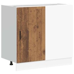 Berkfield Home Sink Base Cabinet Old Wood Engineered Wood in Brown - thumbnail 2