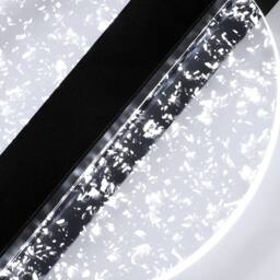 Pheashine Black 25cm Round Acrylic Wall Light 12W 6500K Silver Foil Luxury - thumbnail 4