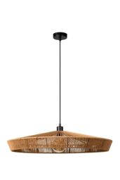 Lucide 'YUNKAI' Dimmable Stylish Adjustable Height Indoor Pendant Light 1xE27 in Brown - thumbnail 2