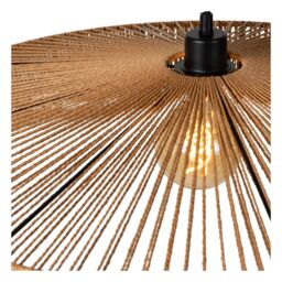 Lucide 'YUNKAI' Dimmable Stylish Adjustable Height Indoor Pendant Light 1xE27 in Brown - thumbnail 5