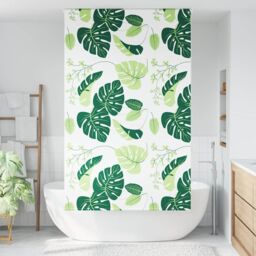 Berkfield Home Shower Roller Blind 120x240 cm Fabric Width 116 cm in Green - thumbnail 2