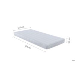 Birlea Single Bed Frame & Mattress White Wood Sleepsoul Cambridge 3FT - thumbnail 6