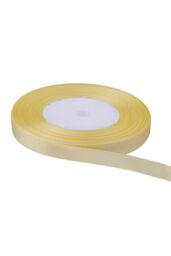 Neel Blue Double Sided Satin Polyester Ribbon Roll, 10mm x 25 Metres in Cream - thumbnail 2