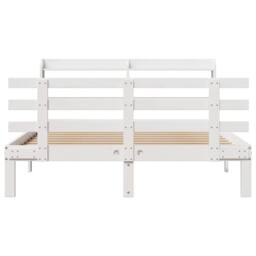 Berkfield Home Beautiful Bed Frame with Headboard without Mattress White 140x200 cm - thumbnail 4