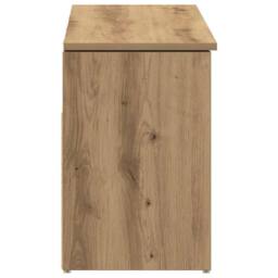Berkfield Home Shoe Bench Artisan Oak 102x30.5x45 cm Engineered Wood in Brown - thumbnail 5