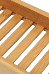 Living and Home Bamboo Bath Tray Bathtub Caddy for Bathroom 70cm in Brown - thumbnail 4