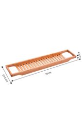 Living and Home Bamboo Bath Tray Bathtub Caddy for Bathroom 70cm in Brown - thumbnail 5