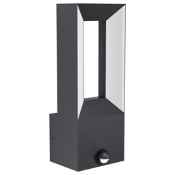 Eglo Riforano Metal Integrated LED IP44 Outdoor Wall Light in Black - thumbnail 2