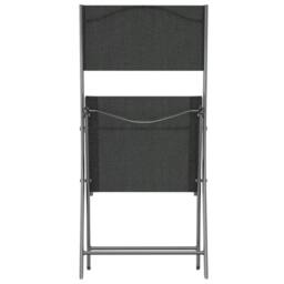 Berkfield Home Comfortable Folding Outdoor Chairs 2 pcs Black Steel & Textilene - thumbnail 7