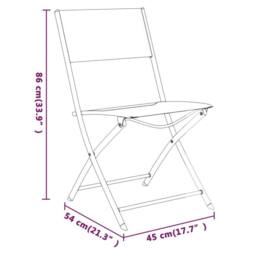 Berkfield Home Comfortable Folding Outdoor Chairs 2 pcs Black Steel & Textilene - thumbnail 9