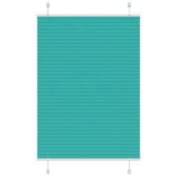 Berkfield Home Pleated Blind Petrol Green 100x100 cm Fabric Width 99.4 cm Polyester