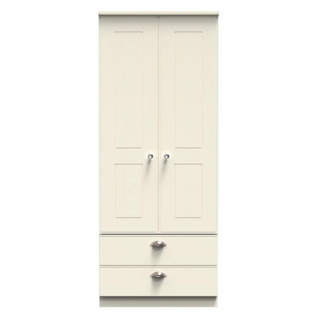 Ready Assembled 2 U Albert 2 Door 2 Drawer Wardrobe (Ready Assembled) in Cream - image 1