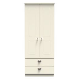 Ready Assembled 2 U Albert 2 Door 2 Drawer Wardrobe (Ready Assembled) in Cream - thumbnail 1