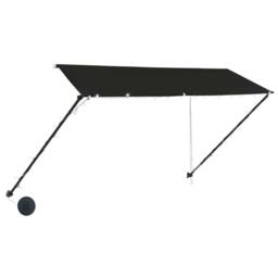 Berkfield Home Retractable Awning with LED 300x150 cm Anthracite in Black - thumbnail 1