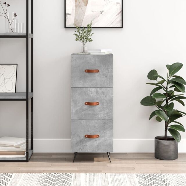 Berkfield Home Sideboard Concrete Grey 34.5x34x90 cm Engineered Wood - image 1