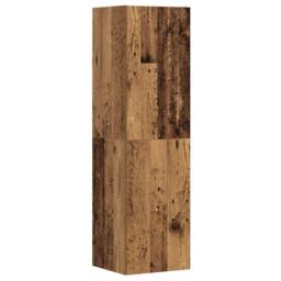 Berkfield Home Wall Mounted TV cabinets 3 pcs Old Wood Engineered Wood in Brown - thumbnail 6