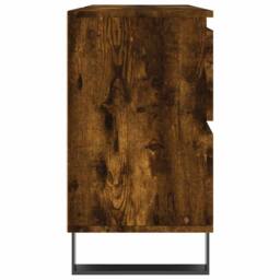Berkfield Home Durable Bathroom Cabinet Smoked Oak 80x33x60 cm Engineered Wood in Brown - Size: 80 x 33 x 60 cm - thumbnail 6