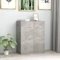 Berkfield Home Sideboard Concrete Grey 60x30x75 cm Engineered Wood - Size: 60 x 30 x 75 cm - thumbnail 2